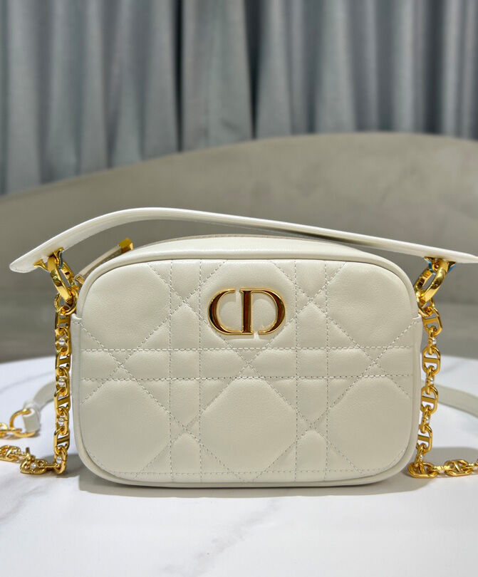 Christian Dior Small Dior Caro Top Handle Camera Bag